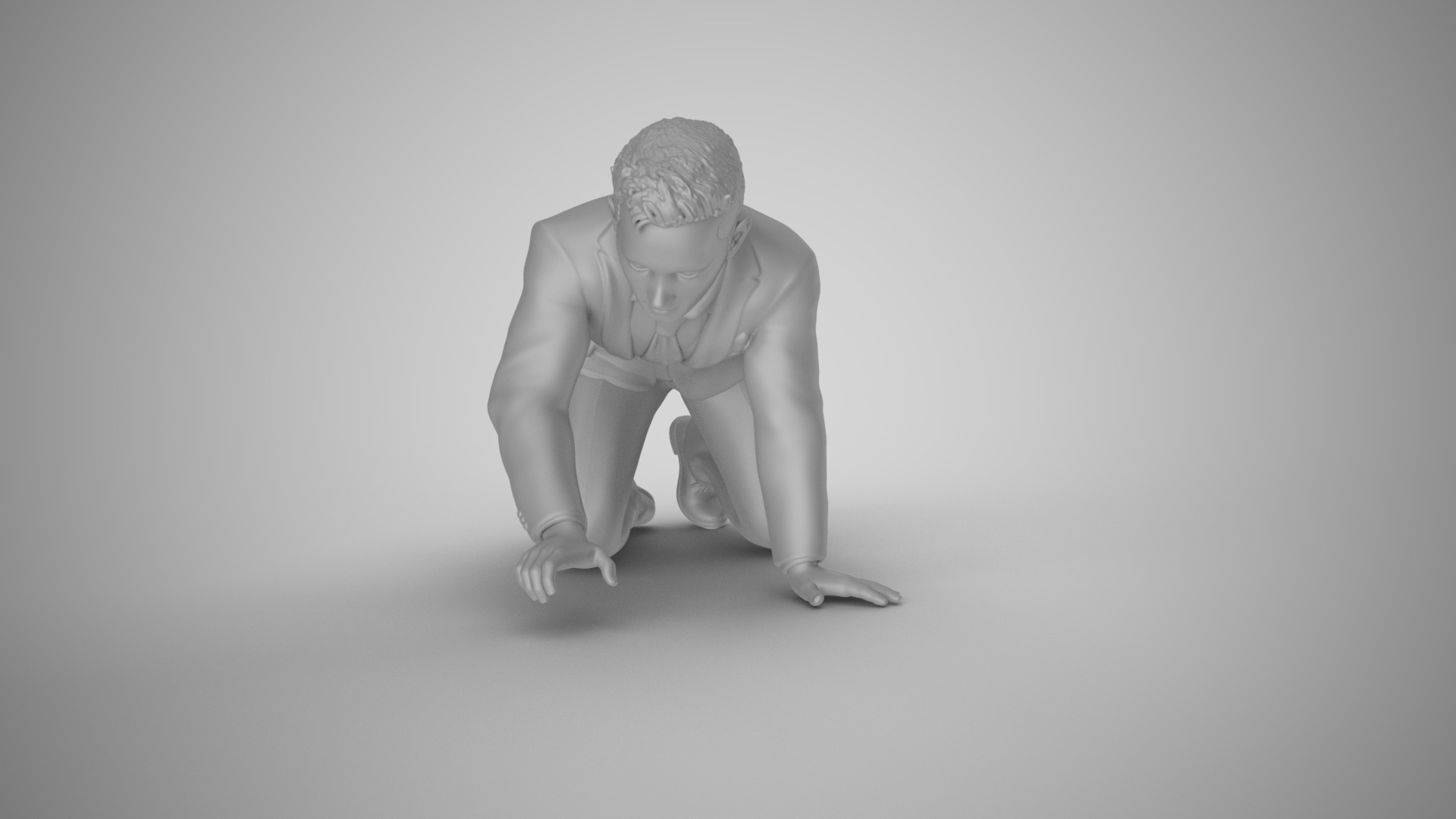 Man Looking for Something 3D print model_1