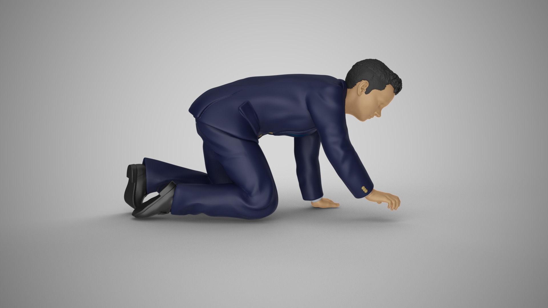 Man Looking for Something 3D print model_4