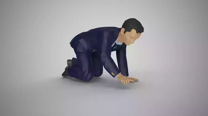 Man Looking for Something 3D print model