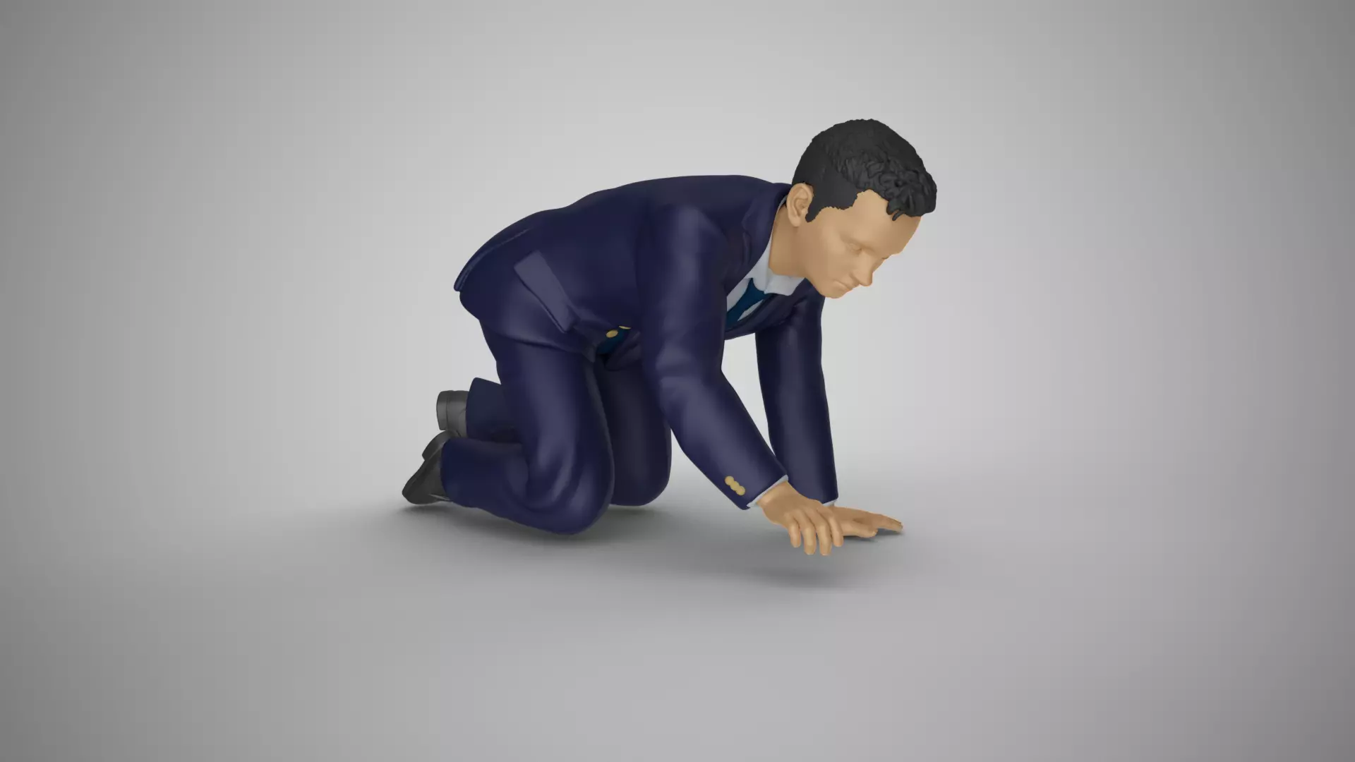 Man Looking for Something 3D print model_0