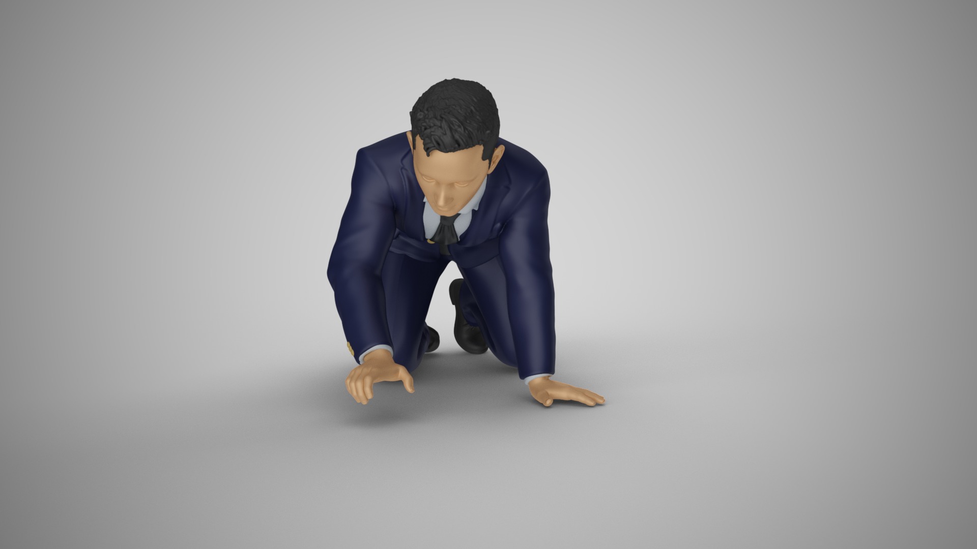 Man Looking for Something 3D print model_10