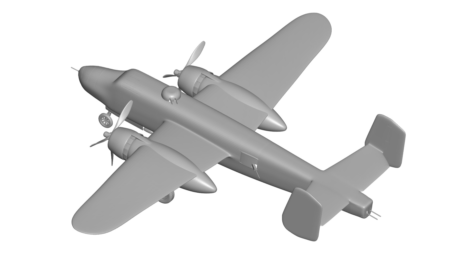 North American B-25 Mitchell 3D model_3