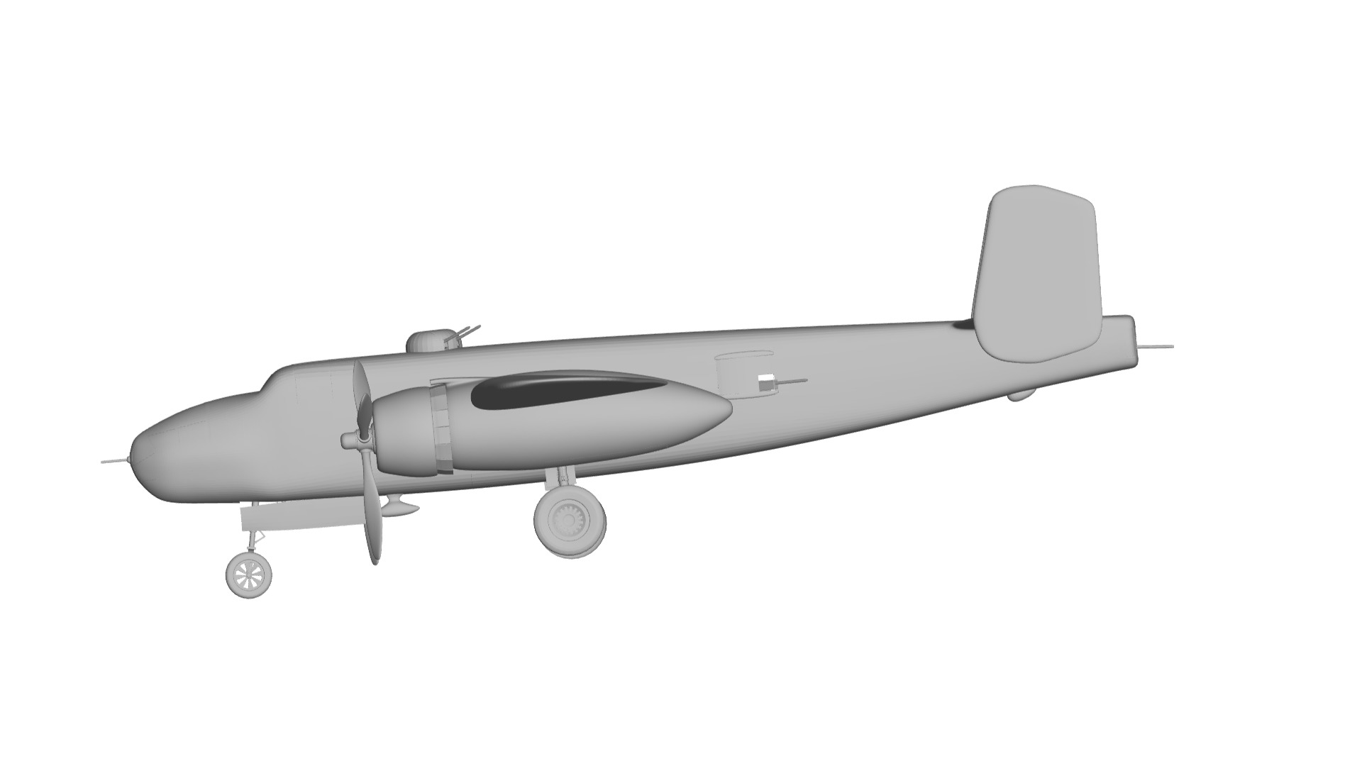 North American B-25 Mitchell 3D model_2