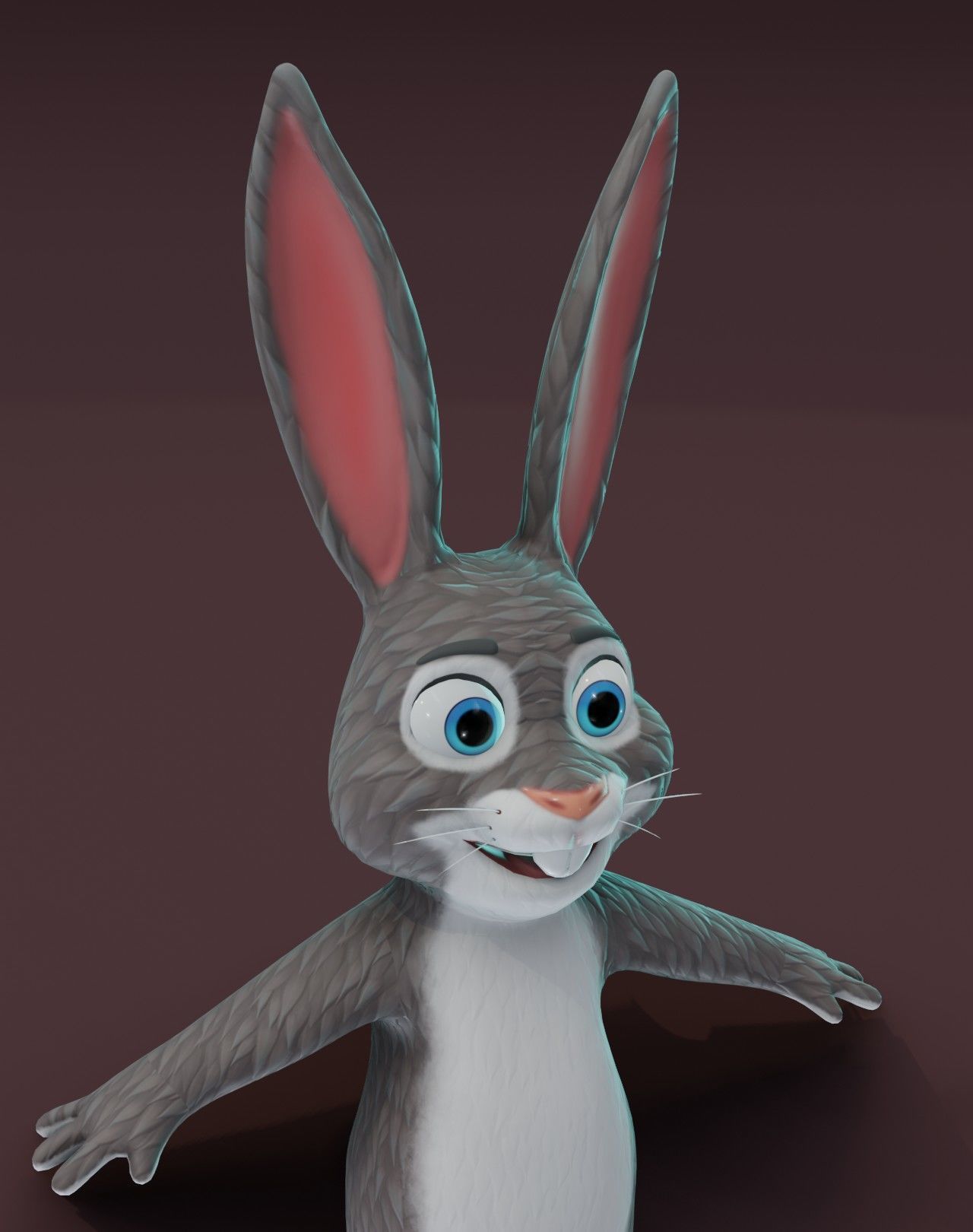 Cartoon Animated Wolf and Rabbit 3D Model Collection Low-poly 3D model_9