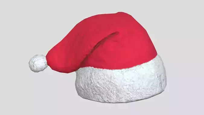 Santa Hat Low Poly Low-poly 3D model