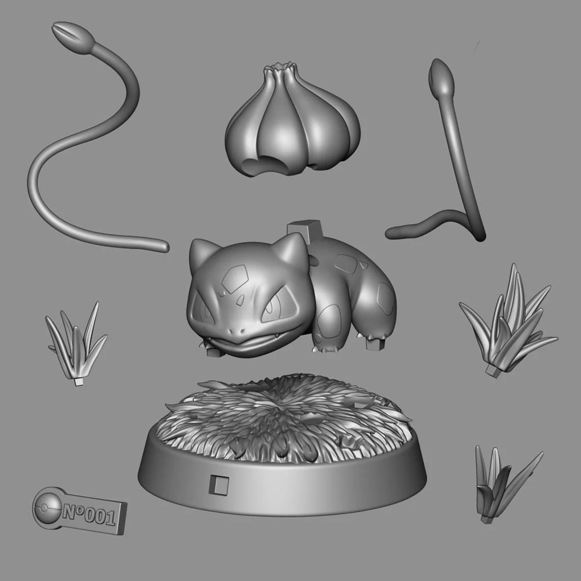 Pokemon Bulbasaur 3D Model Ready to Print 3D print model_5