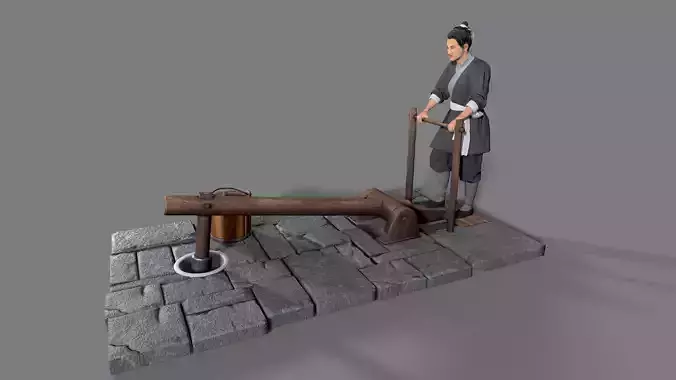 farmer avatar Low-poly 3D model