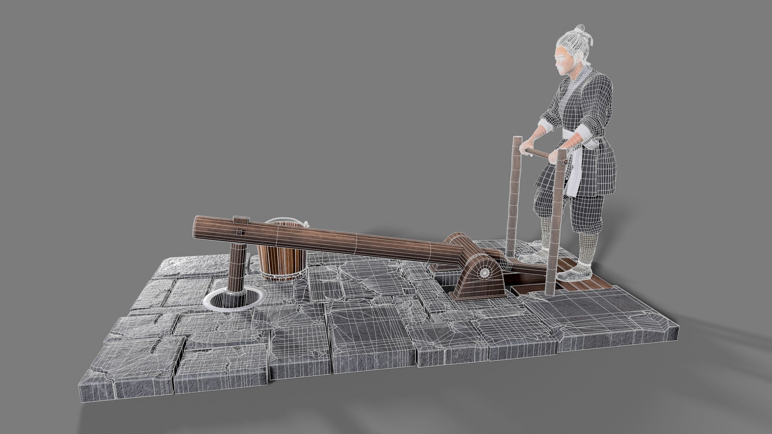 farmer avatar Low-poly 3D model_11