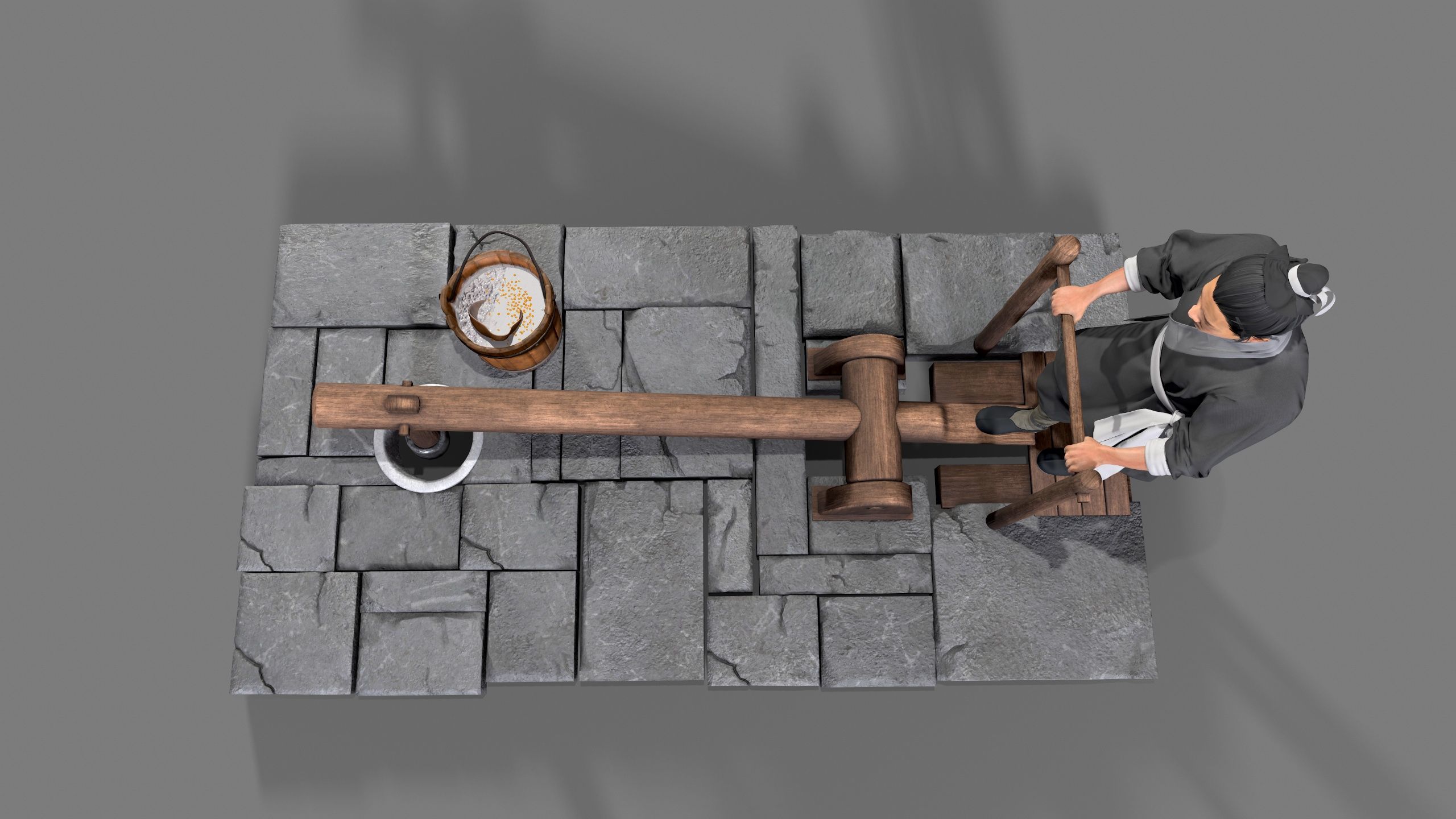 farmer avatar Low-poly 3D model_6