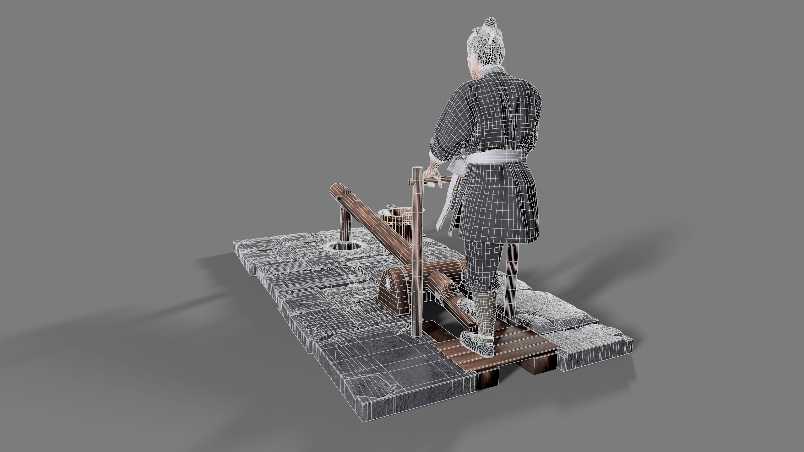 farmer avatar Low-poly 3D model_12