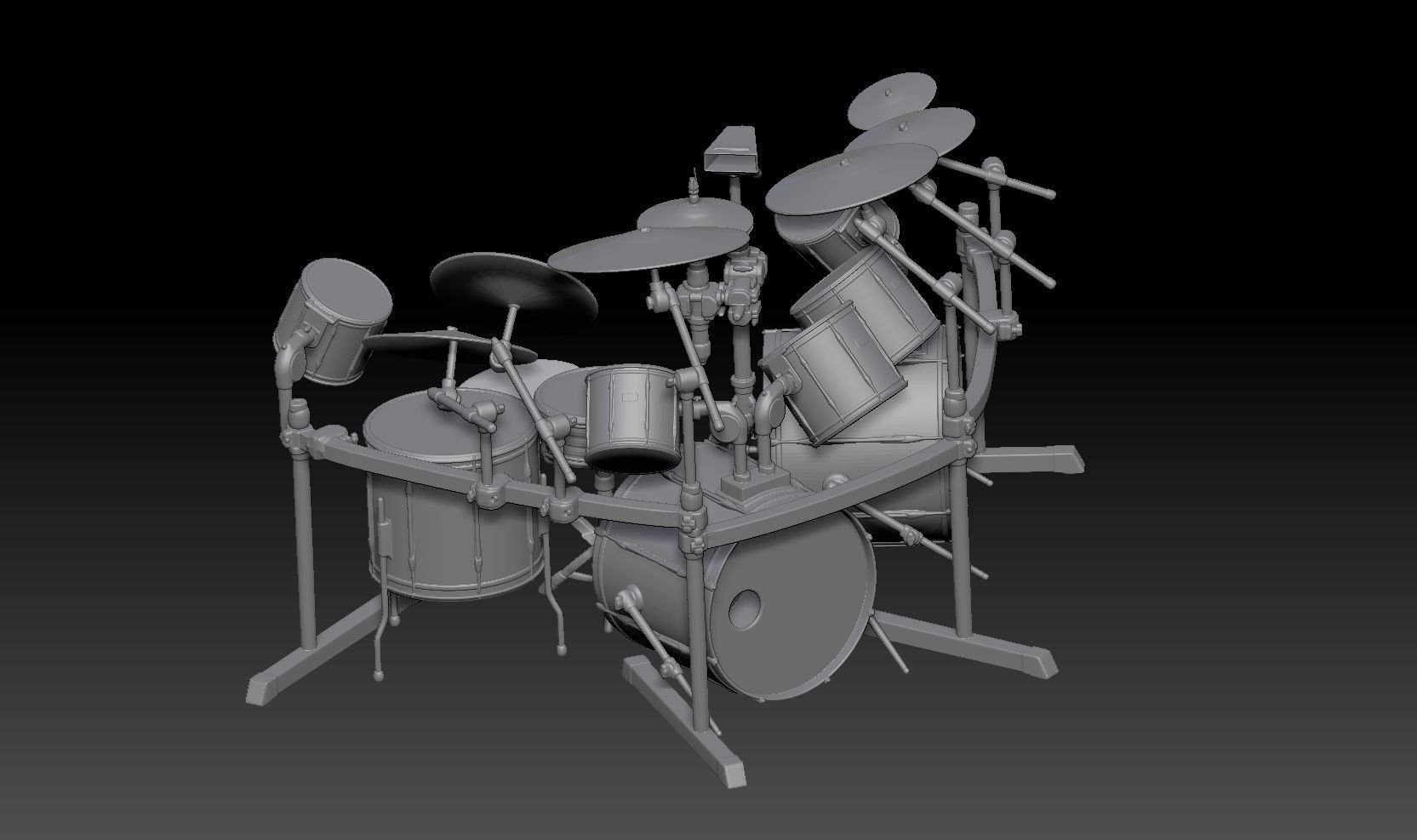 drum set rock 3D print model_3