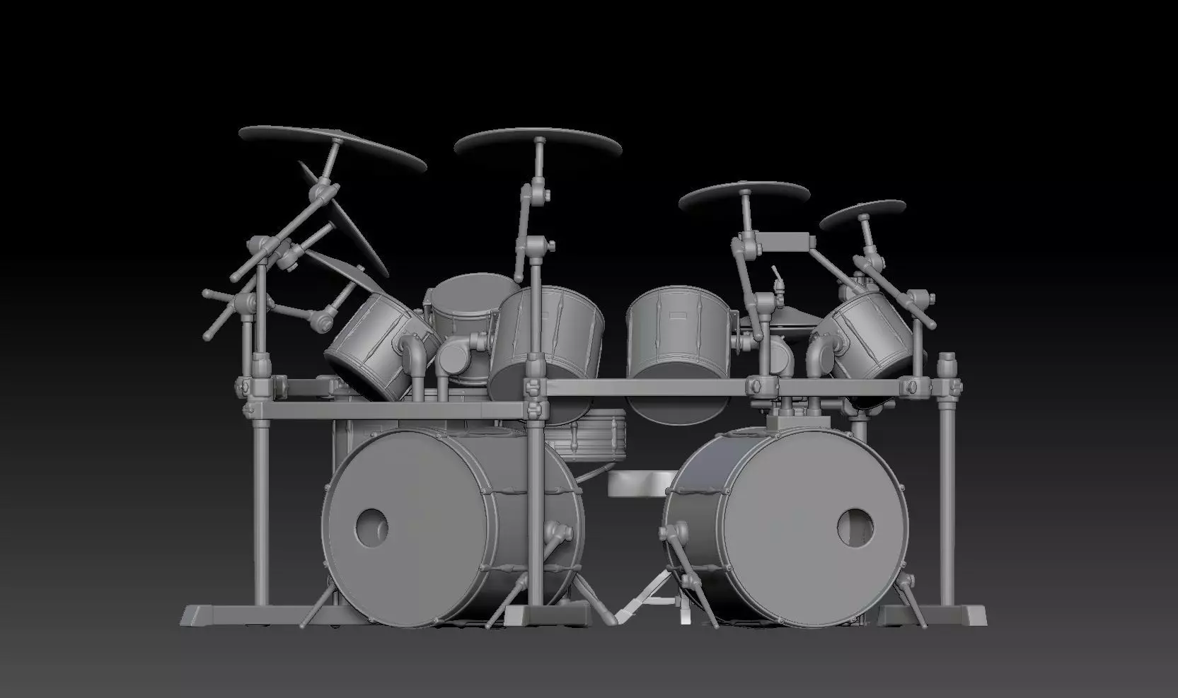 drum set rock 3D print model_0