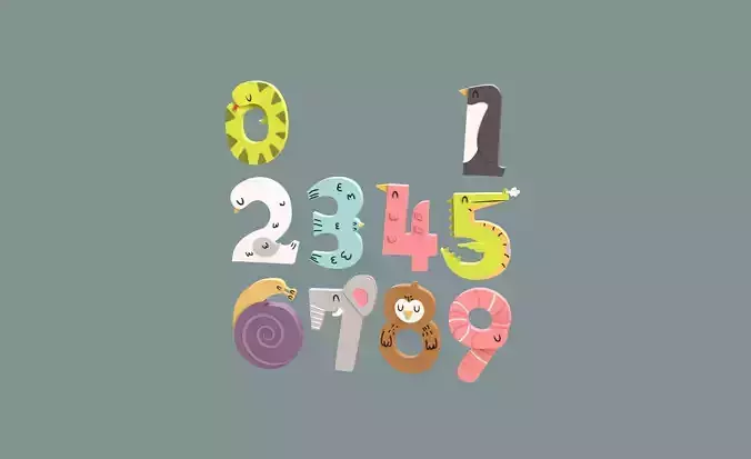 Cartoon Number v009 