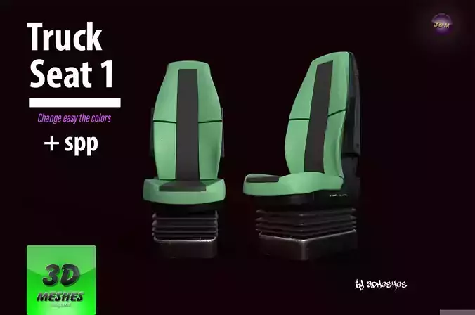  Truck Seat 1 - PBR lowpoly  spp