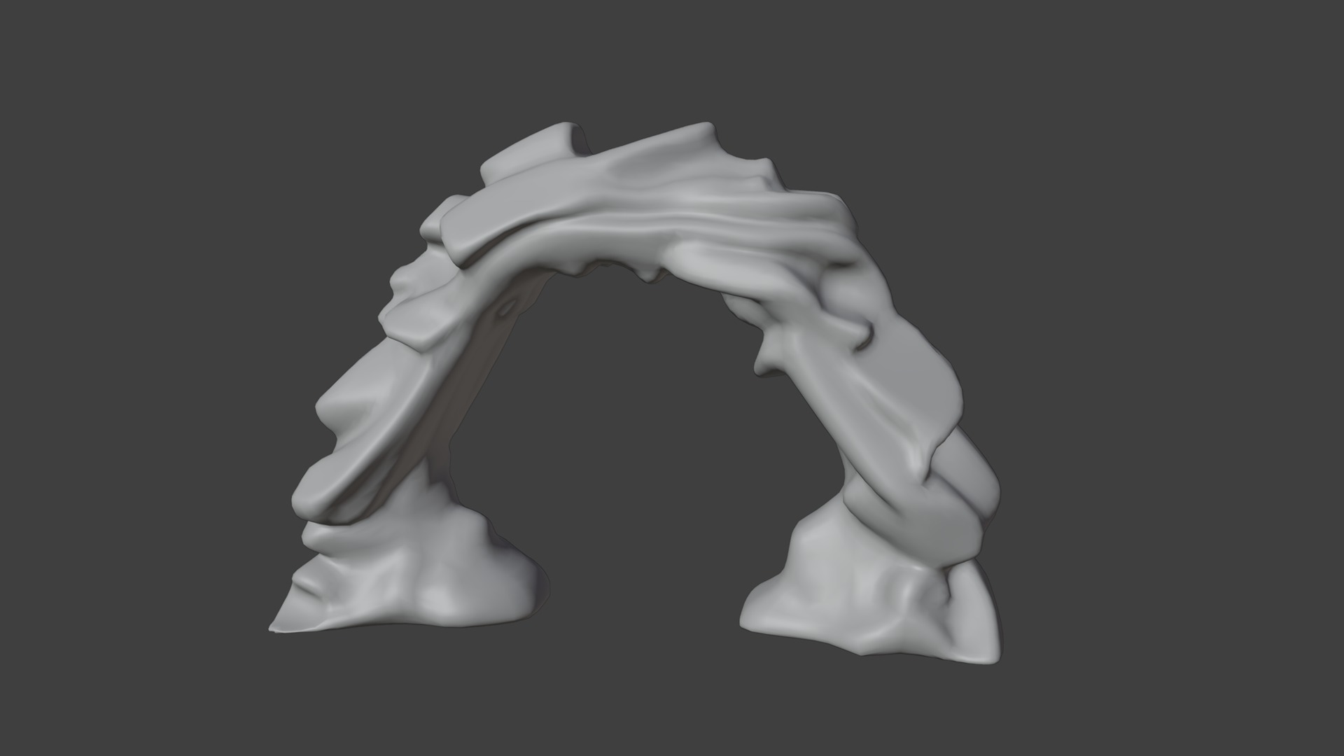 Stone arches archway crosscut Stone gate 3D model_2