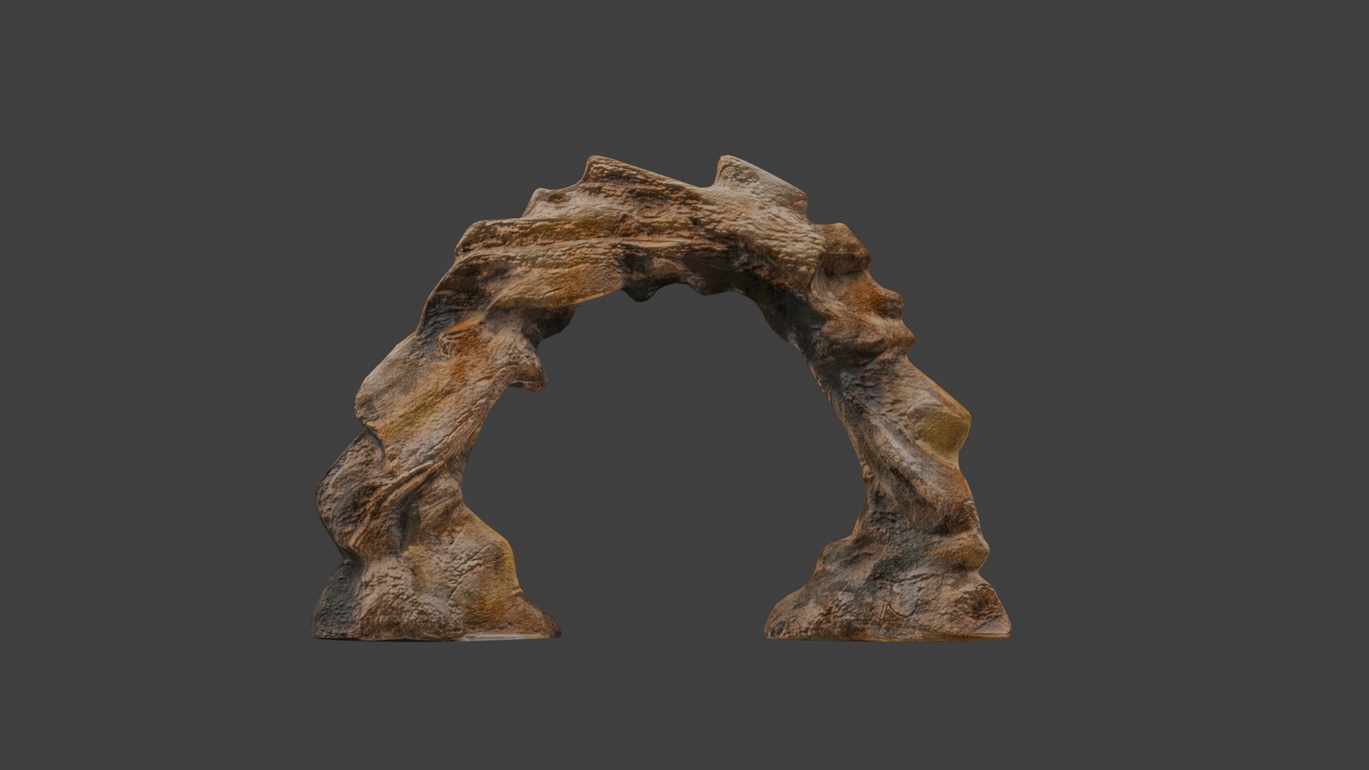 Stone arches archway crosscut Stone gate 3D model_5