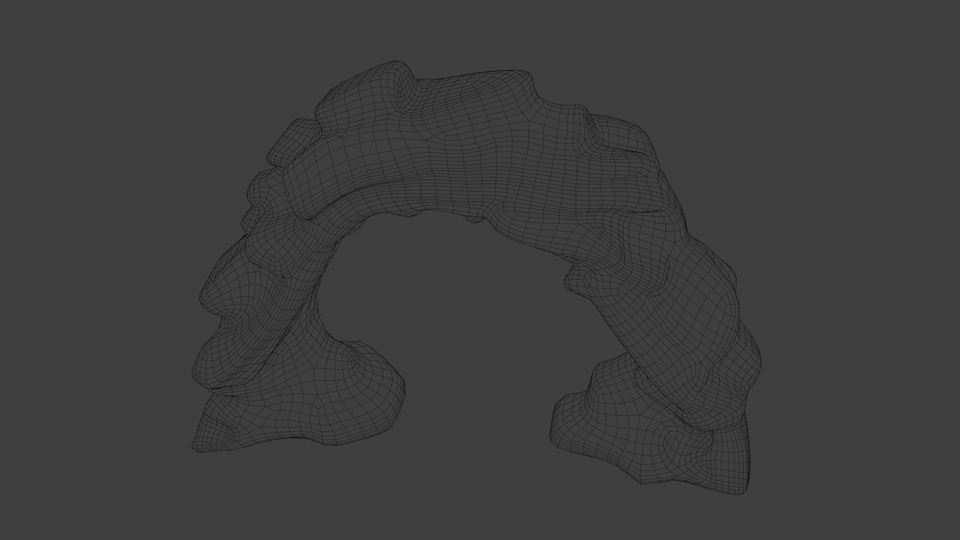 Stone arches archway crosscut Stone gate 3D model_1