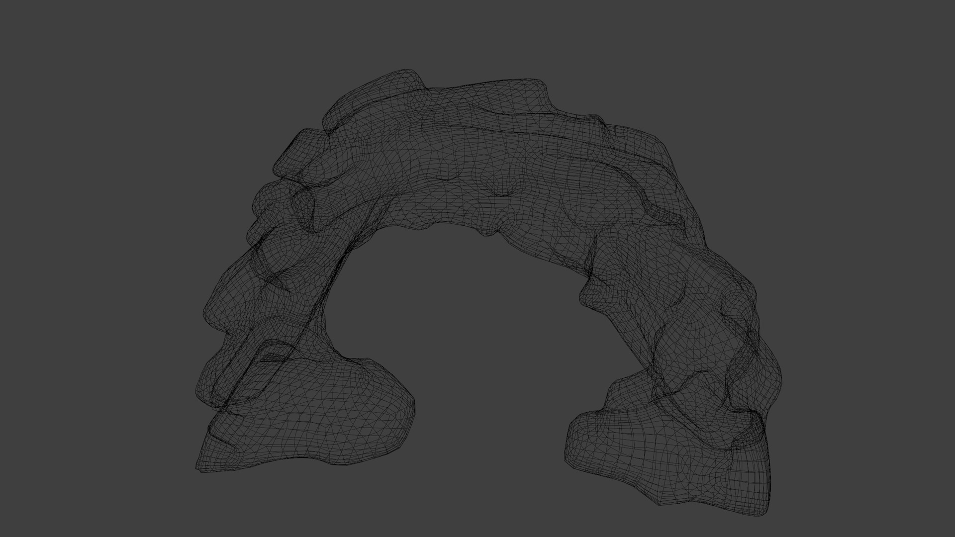 Stone arches archway crosscut Stone gate 3D model_10