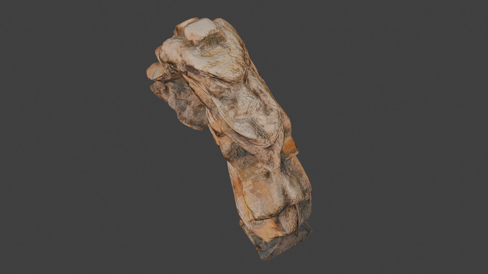 Stone arches archway crosscut Stone gate 3D model_4