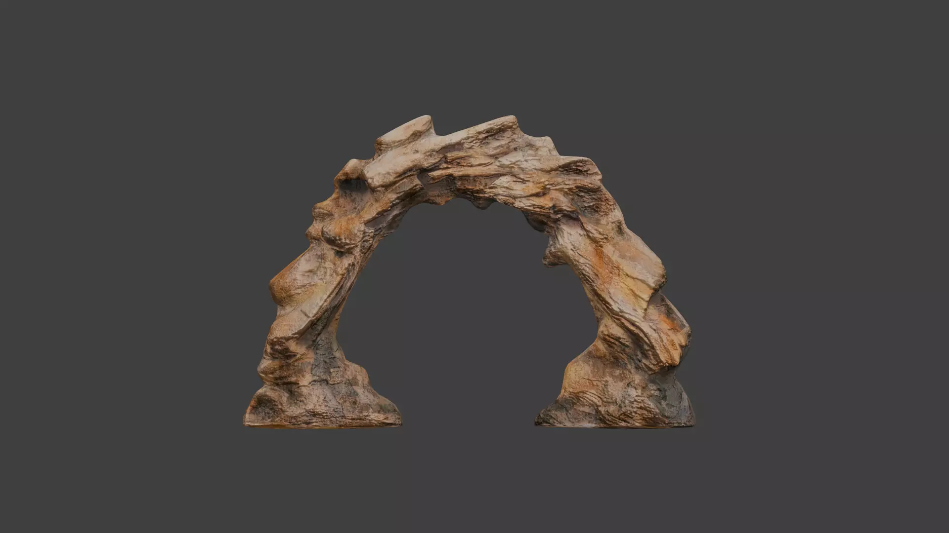 Stone arches archway crosscut Stone gate 3D model_0