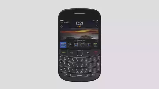 Smartphone Blackberry Low Poly Low-poly 3D model