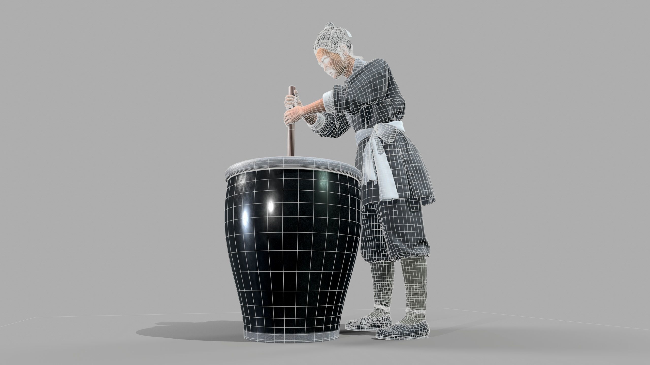 farmer avatar Low-poly 3D model_10