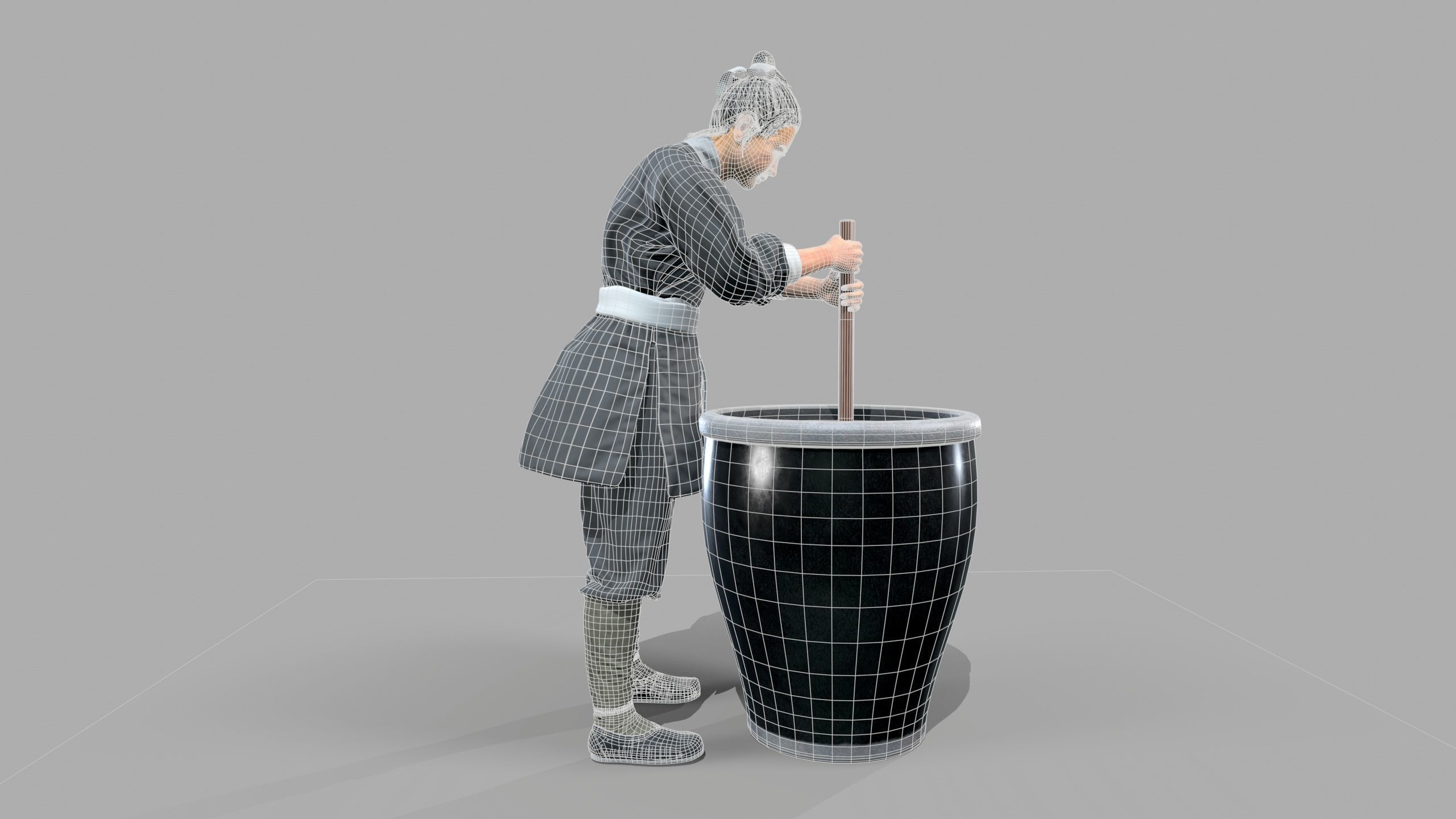 farmer avatar Low-poly 3D model_9