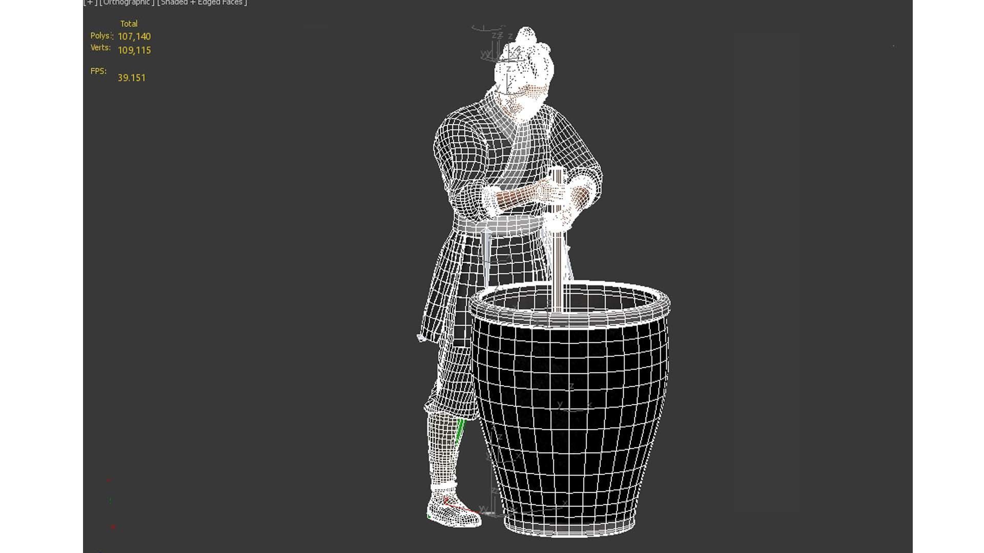 farmer avatar Low-poly 3D model_12