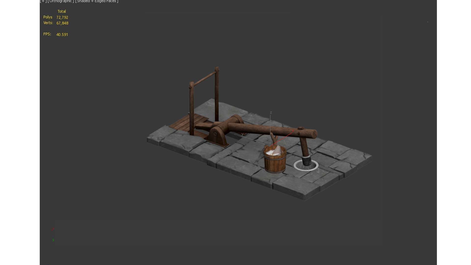 Mortar and pestle Low-poly 3D model_7