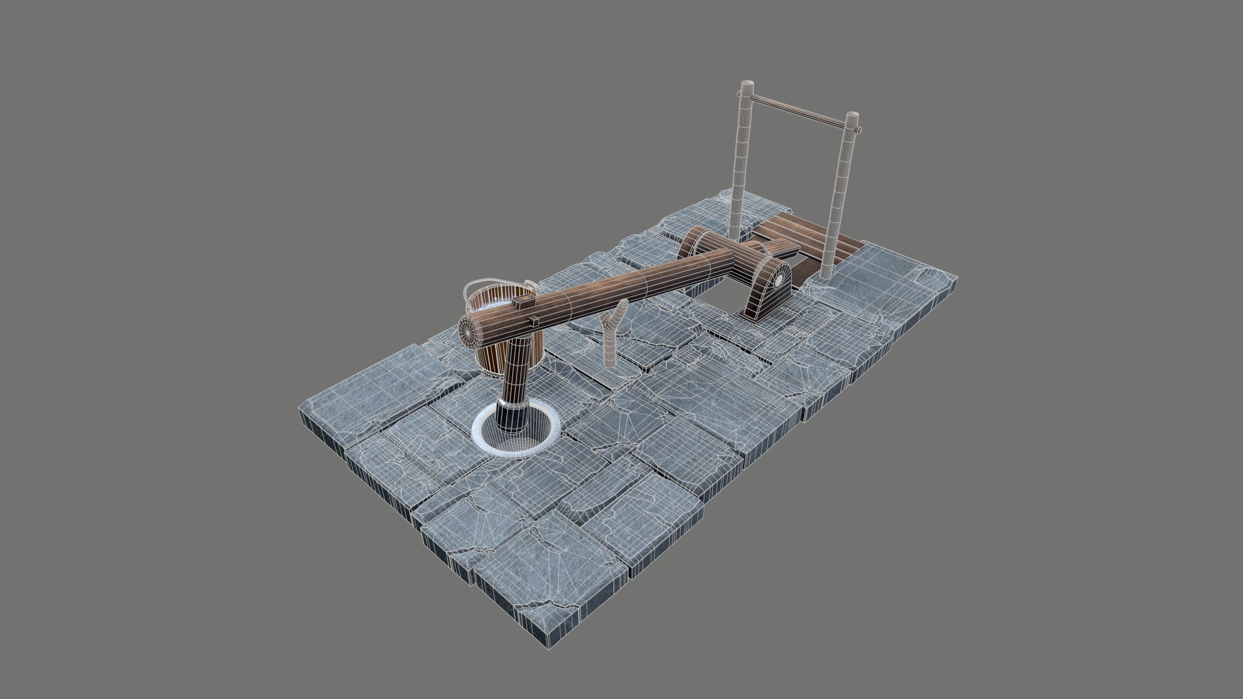 Mortar and pestle Low-poly 3D model_5