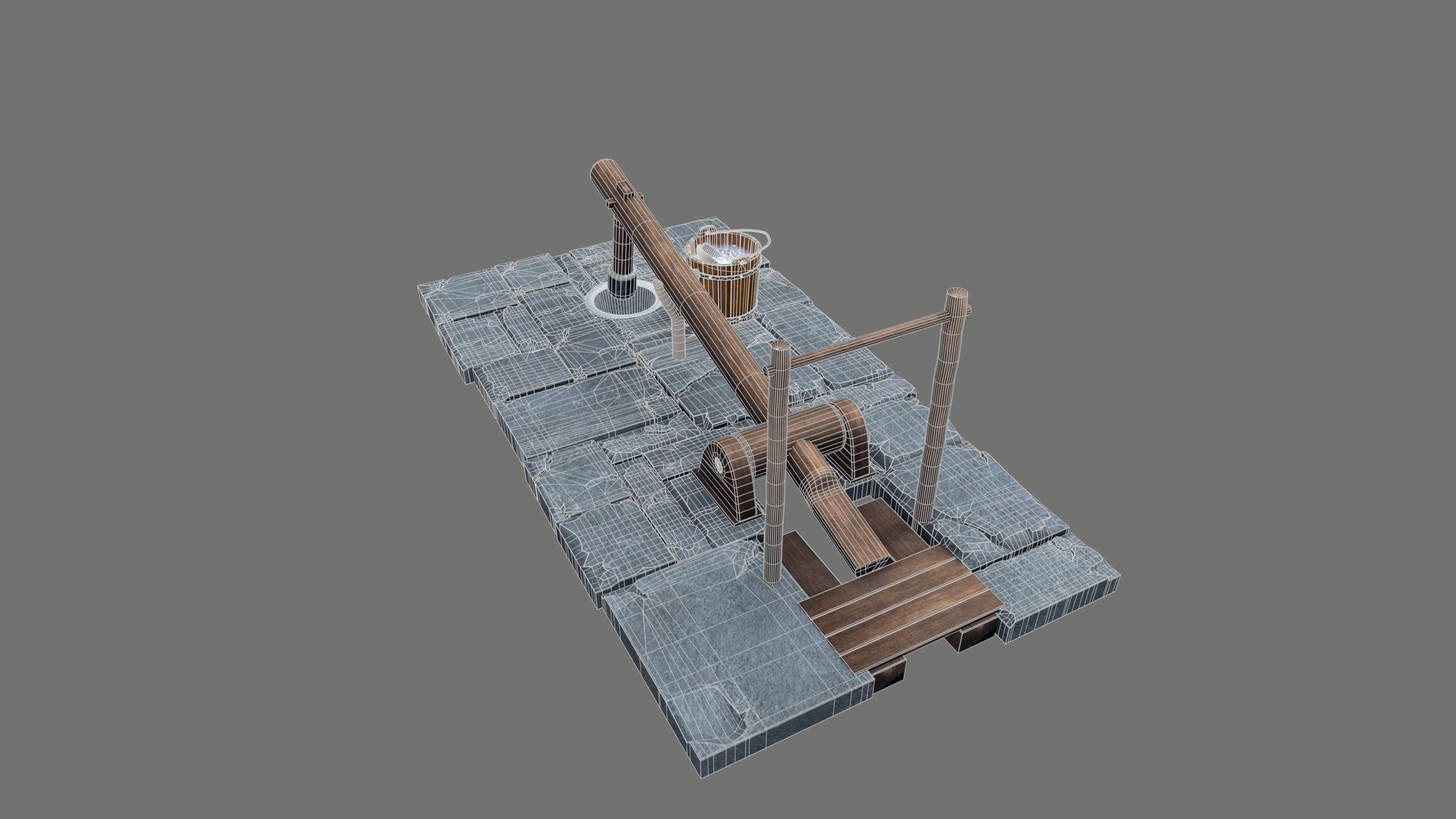 Mortar and pestle Low-poly 3D model_6