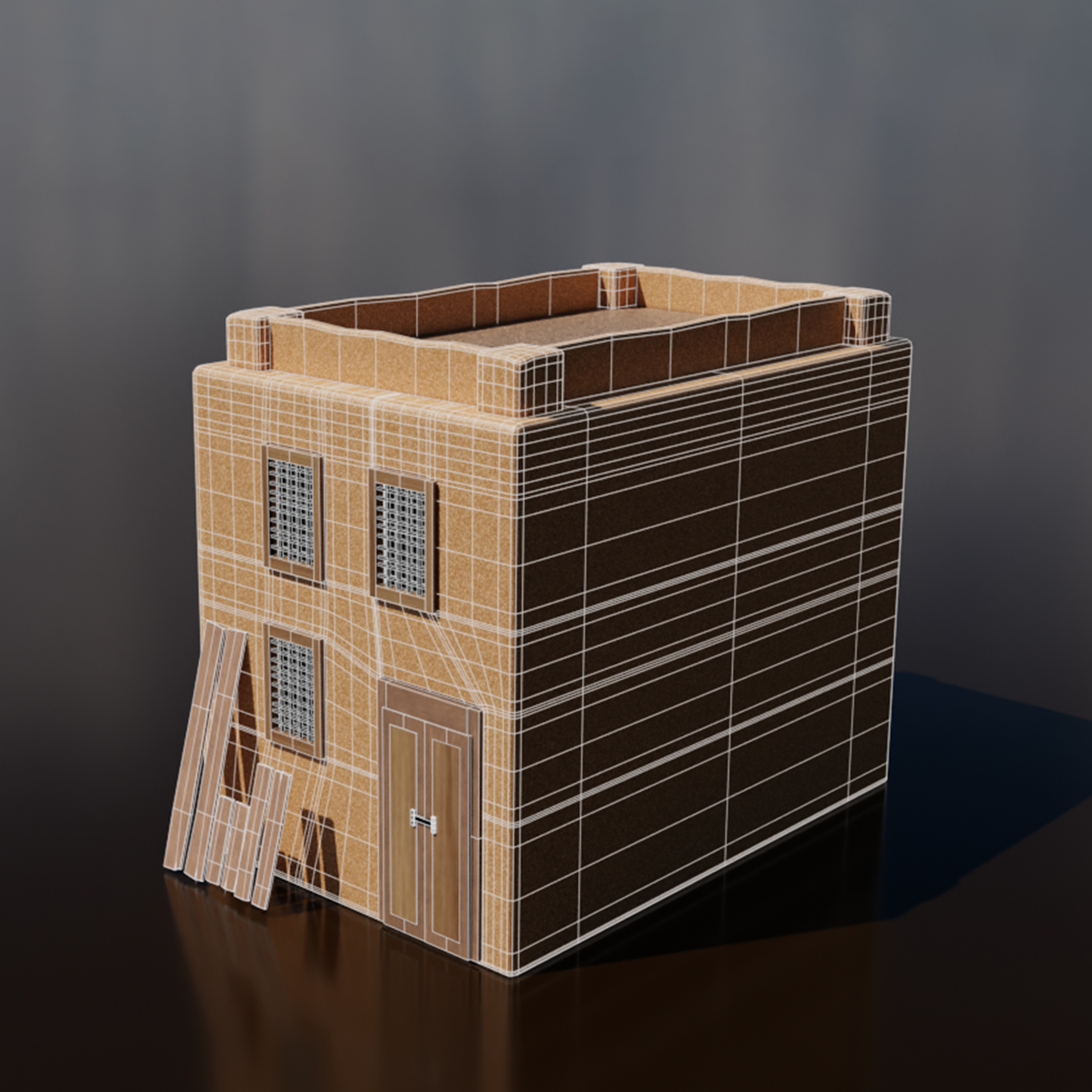 3D Model Desert House Pack Low Poly 3D model_9