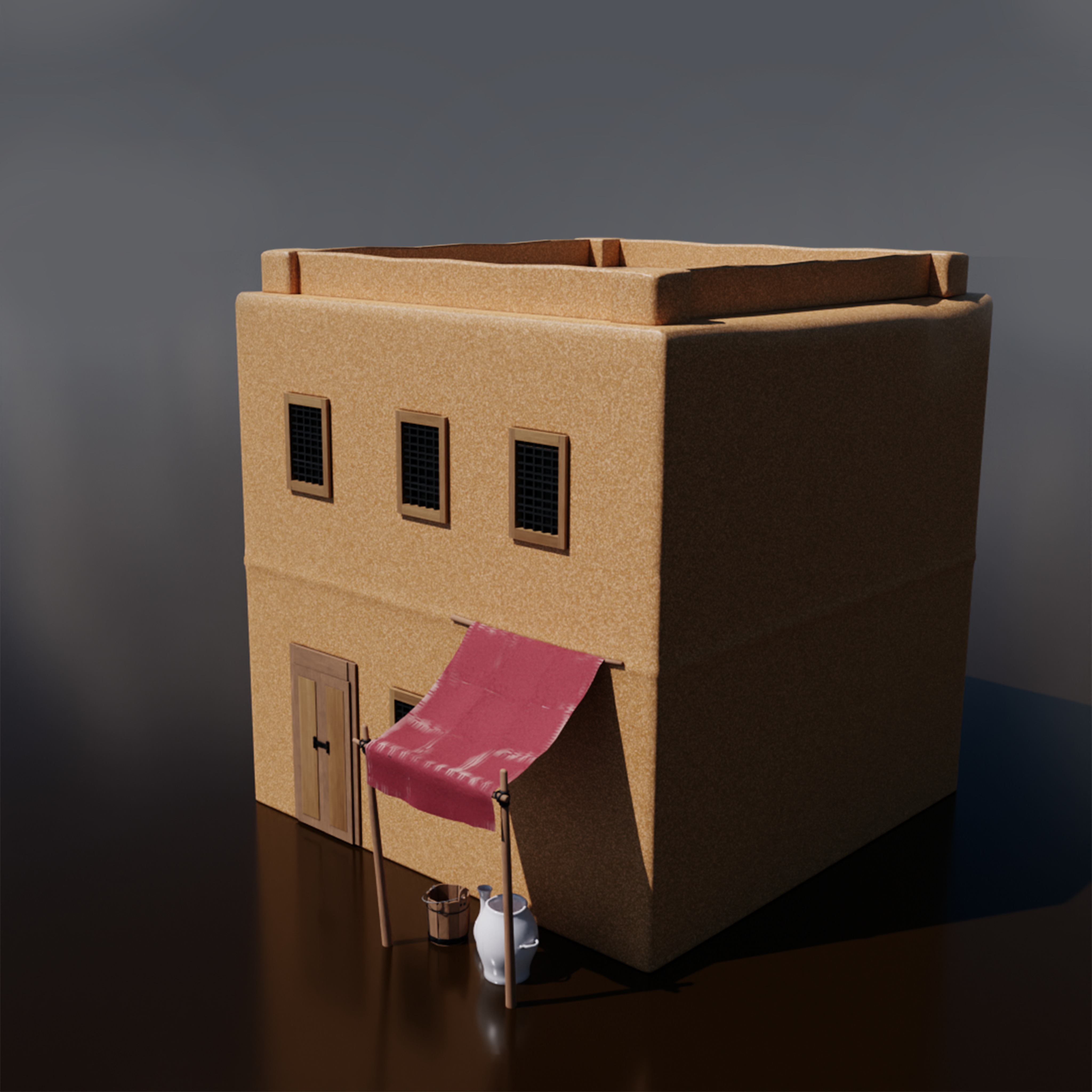 3D Model Desert House Pack Low Poly 3D model_16
