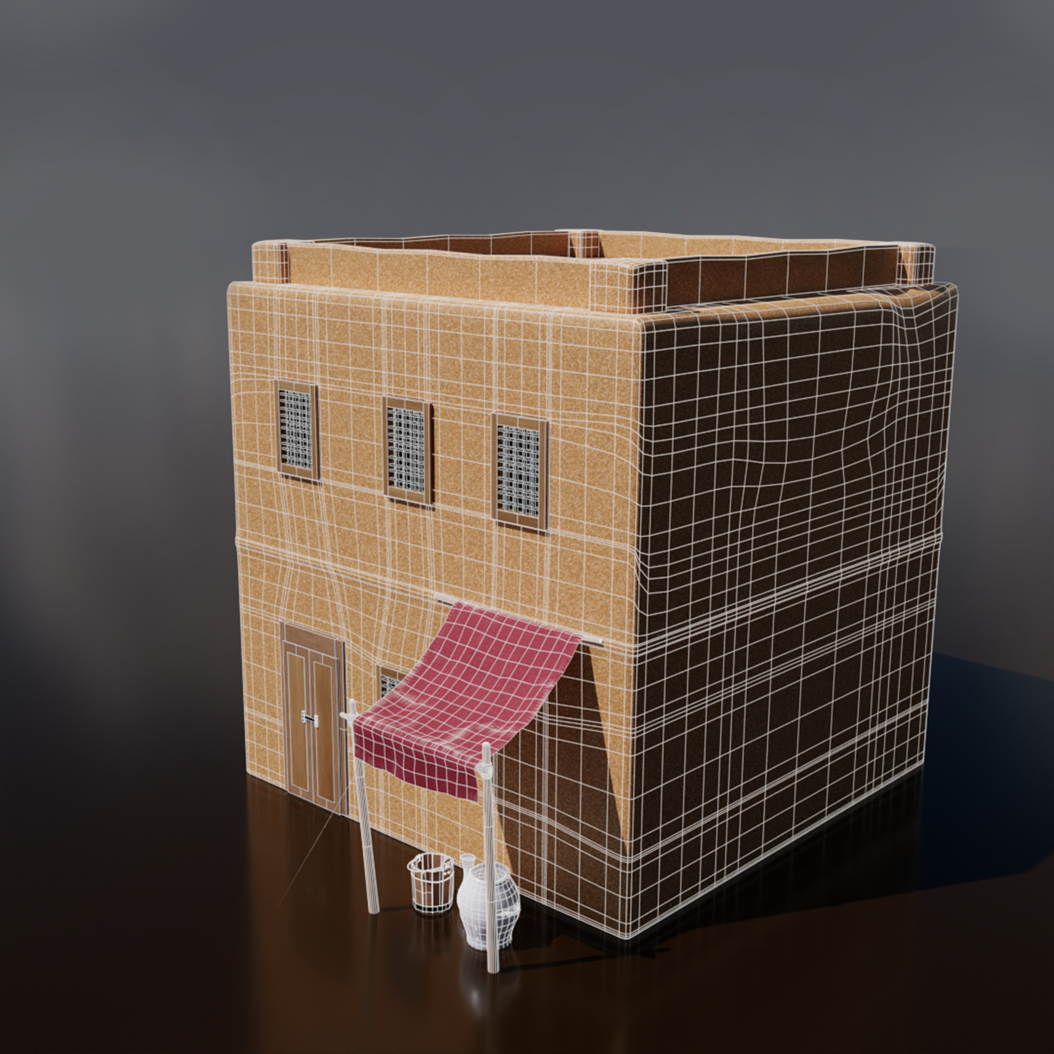3D Model Desert House Pack Low Poly 3D model_7