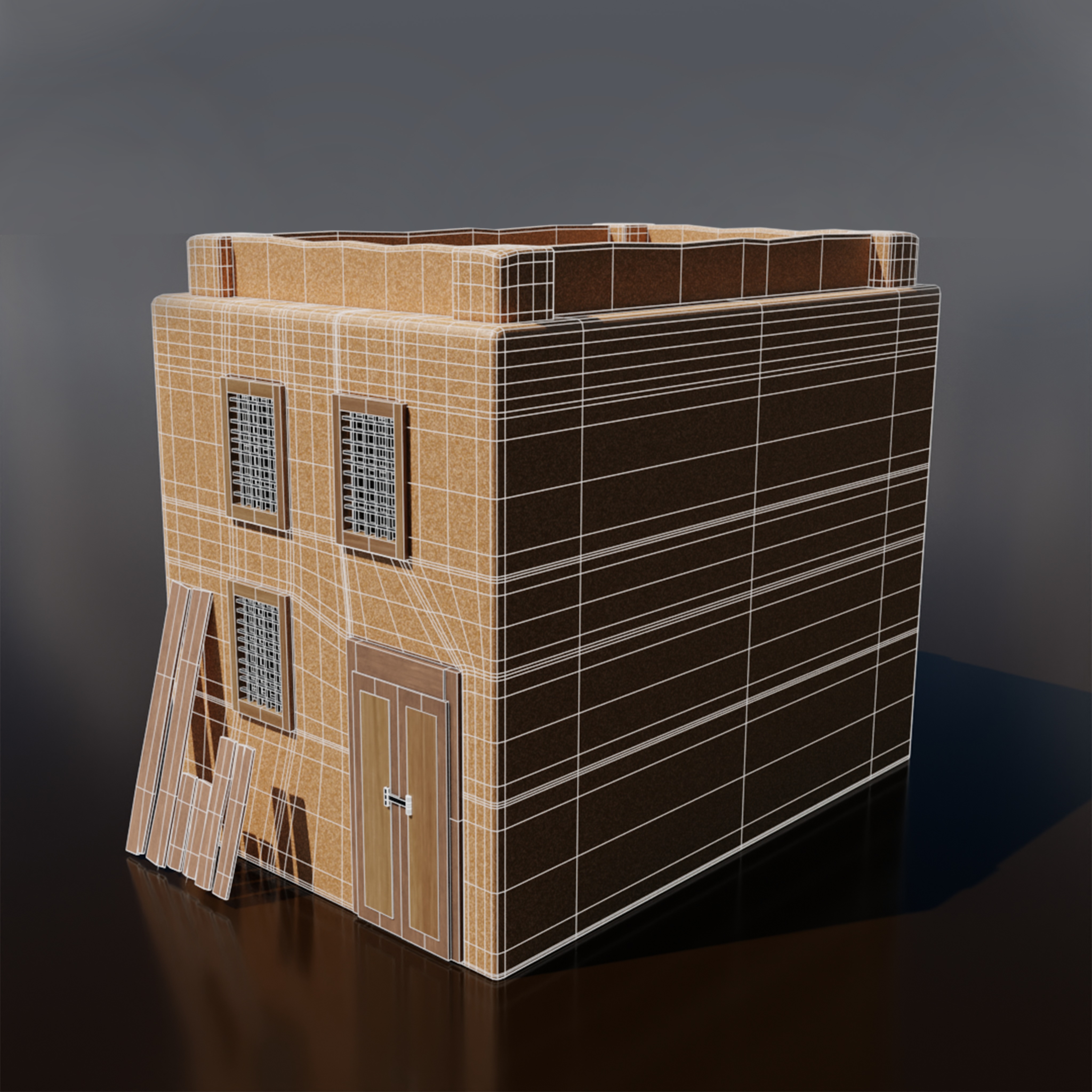 3D Model Desert House Pack Low Poly 3D model_2