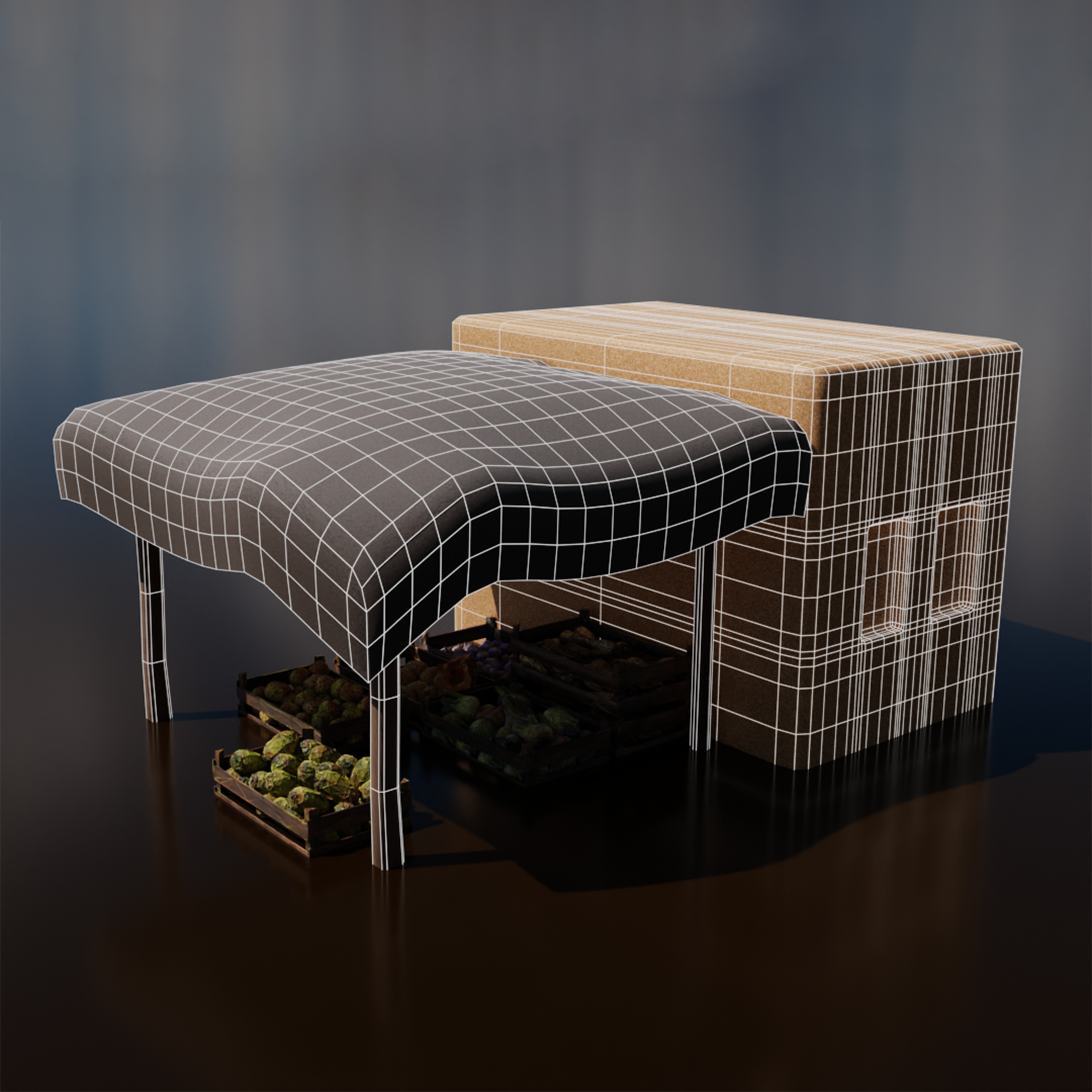 3D Model Desert House Pack Low Poly 3D model_1