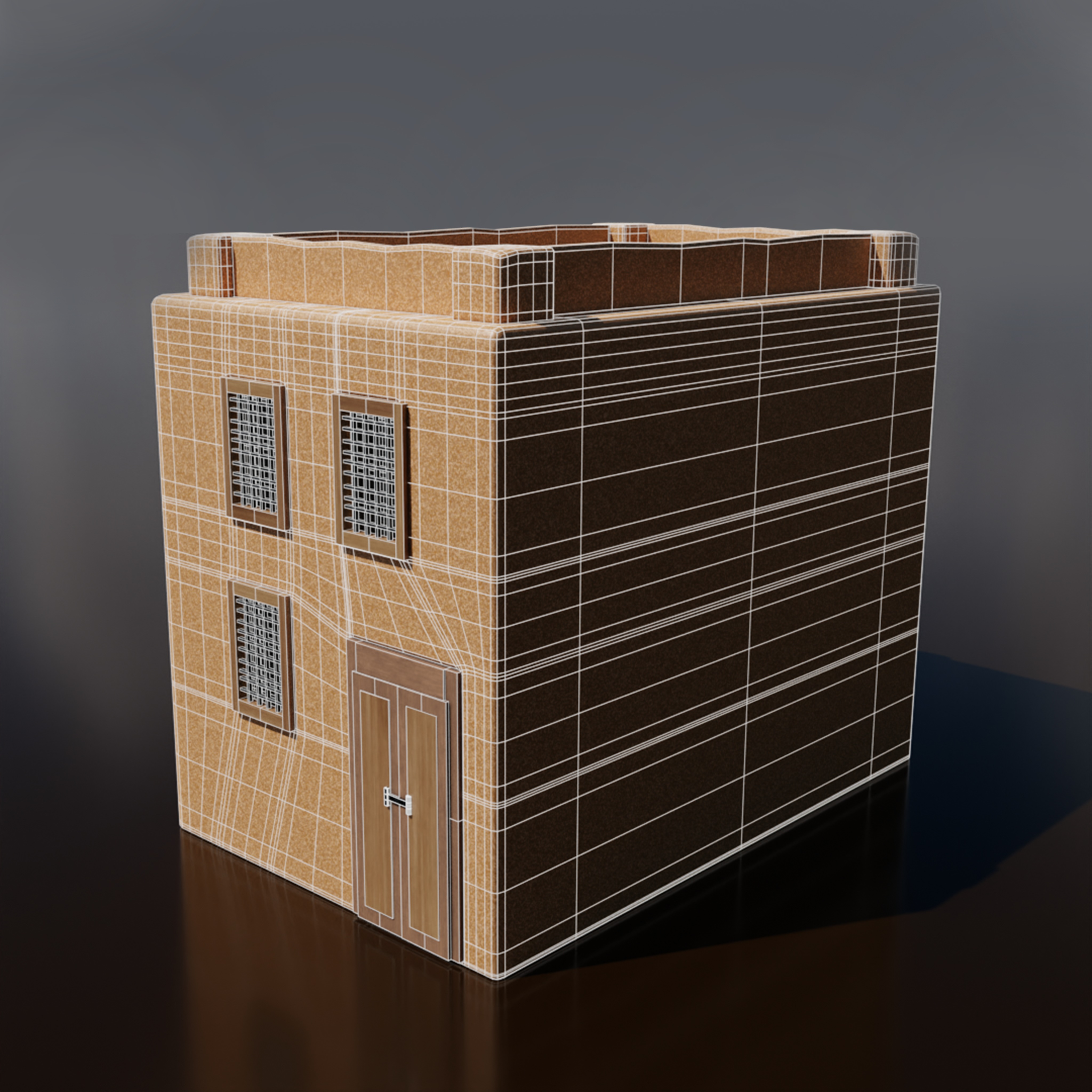 3D Model Desert House Pack Low Poly 3D model_3