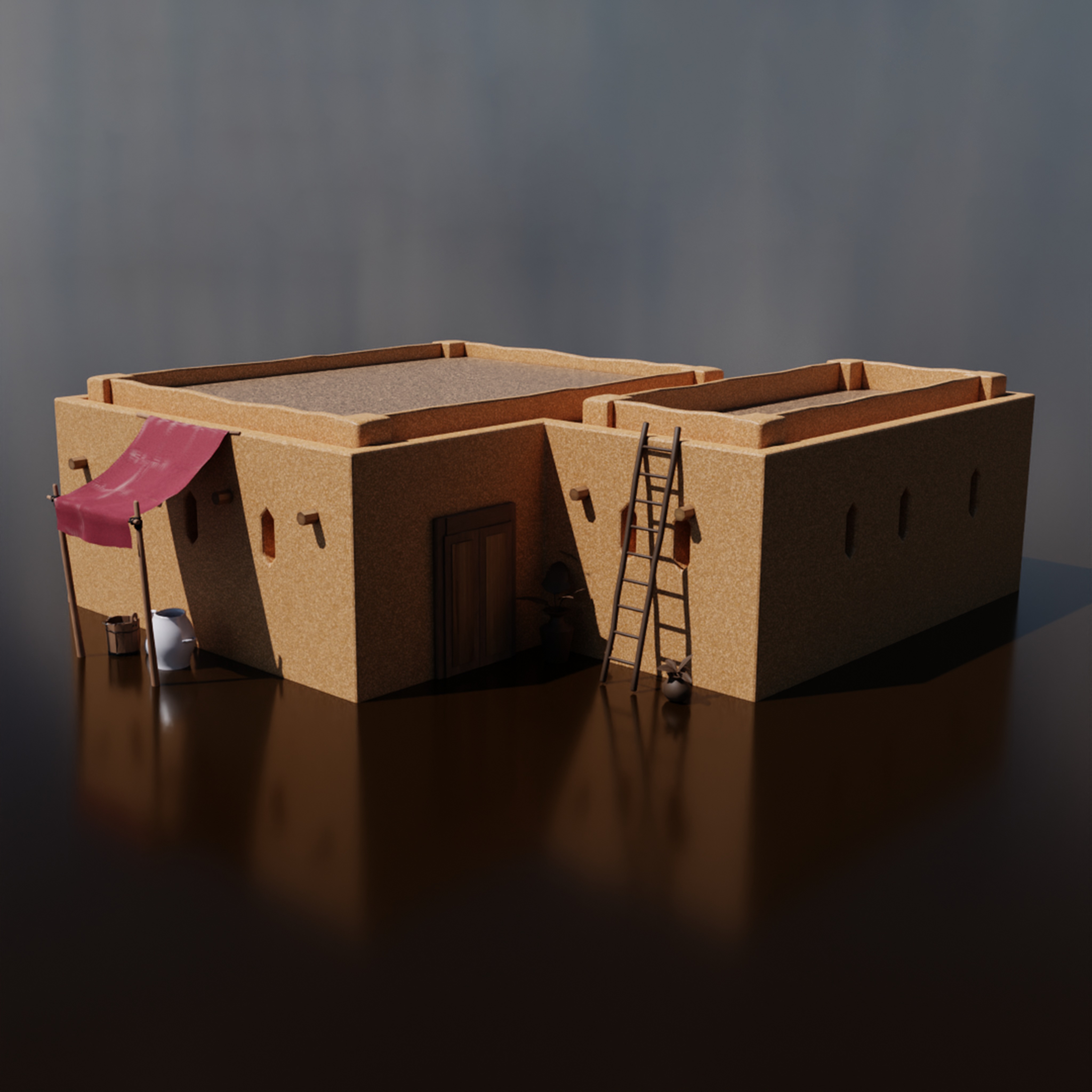 3D Model Desert House Pack Low Poly 3D model_17