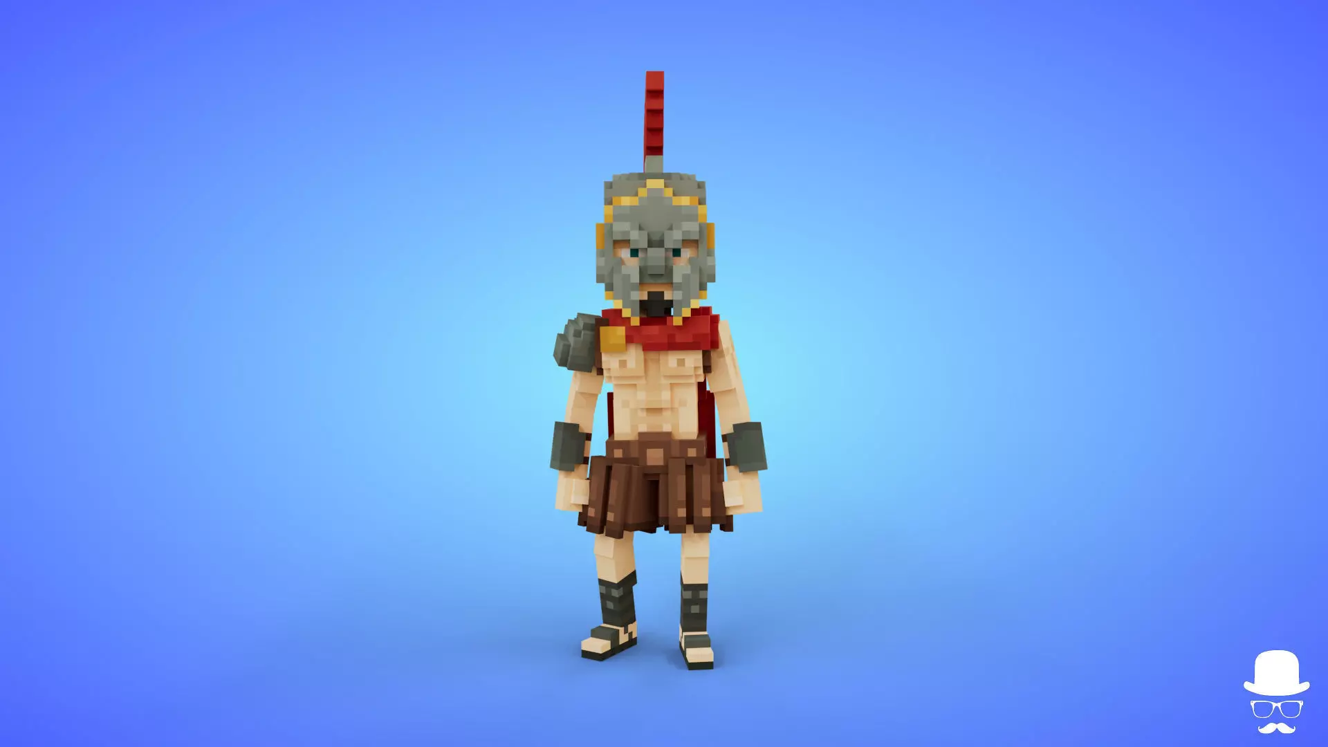 Barbarian Voxel Character - 3D Fantasy Game Asset Low-poly 3D model