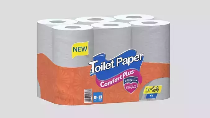 Toilet Paper Pack Low Poly
