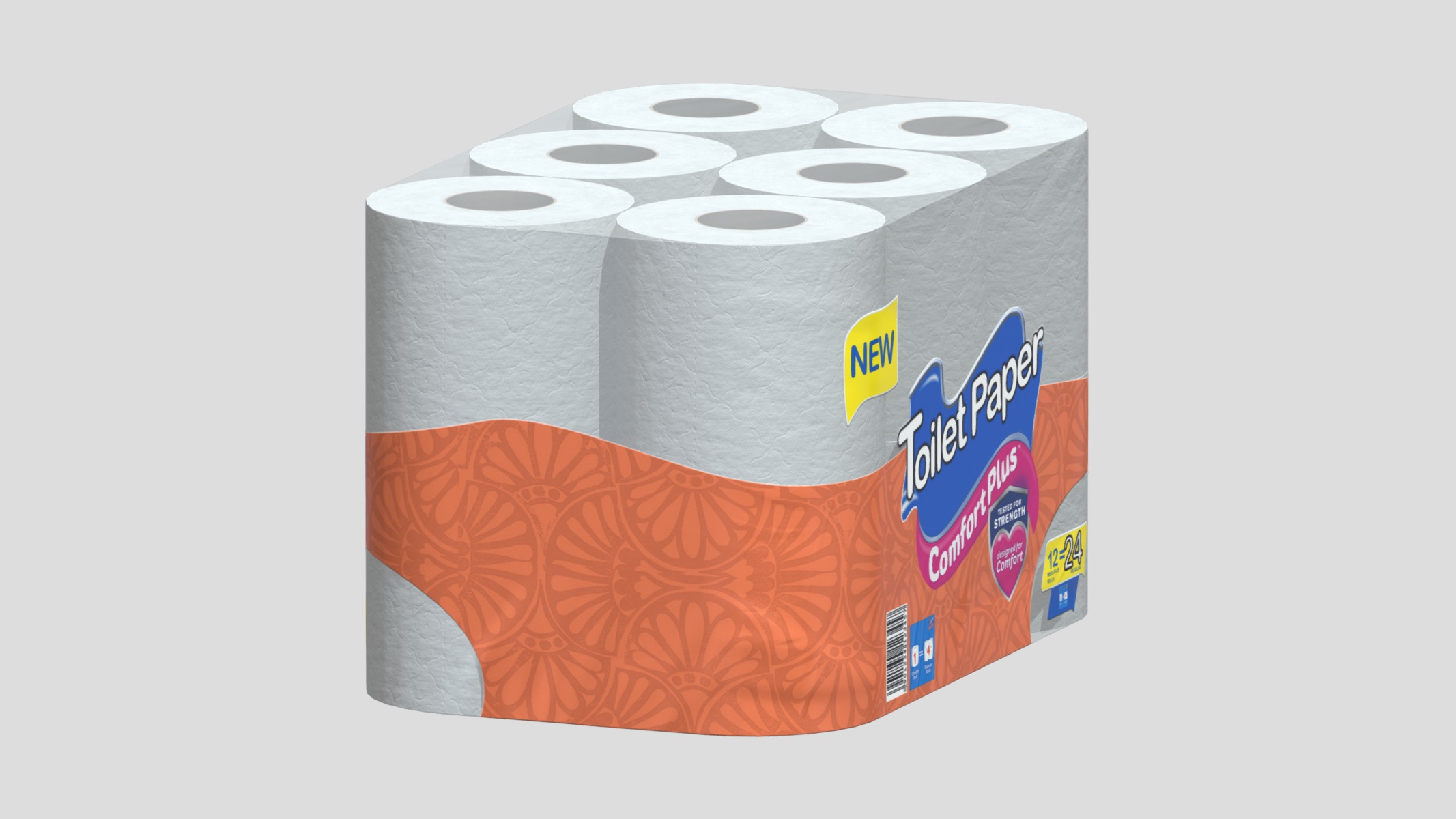 Toilet Paper Pack Low Poly Low-poly 3D model_8