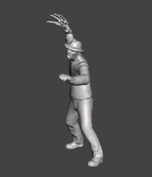FREDDY KRUEGER MINIATURE MODEL HORROR FANTASY GAMES RPG DND 3D print model_2