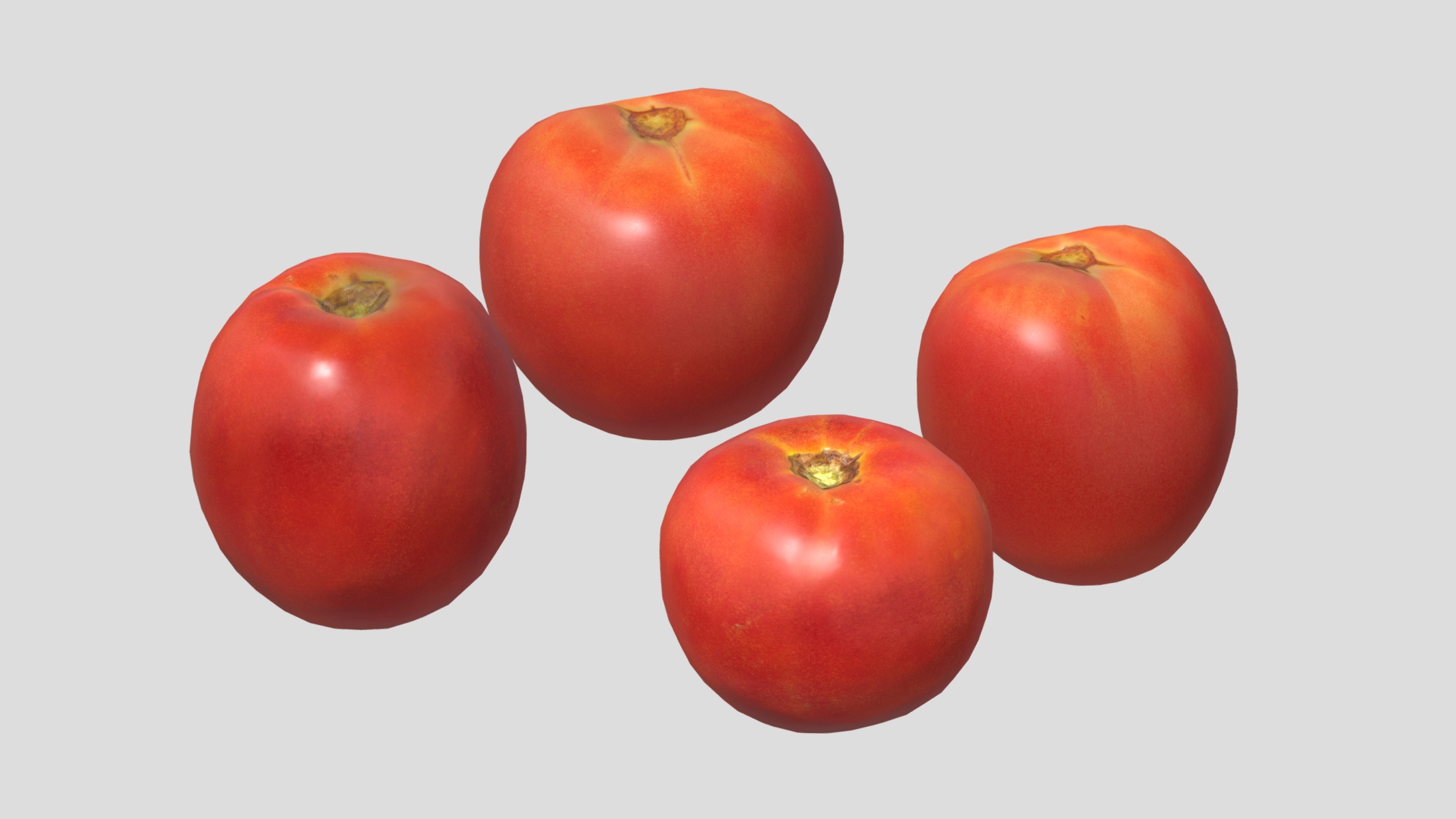 Tomato Low Poly 2 Low-poly 3D model_2
