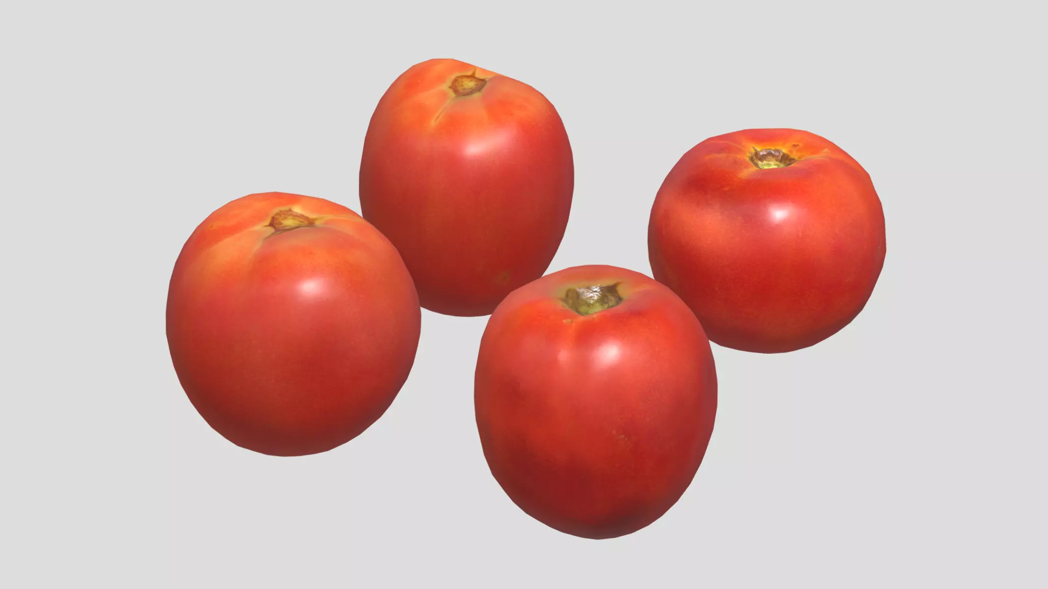 Tomato Low Poly 2 Low-poly 3D model_0