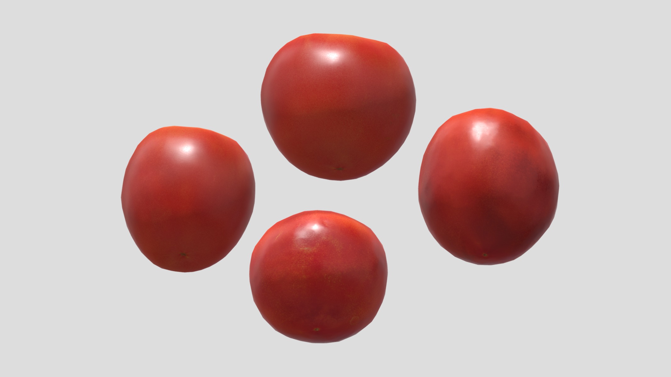 Tomato Low Poly 2 Low-poly 3D model_10