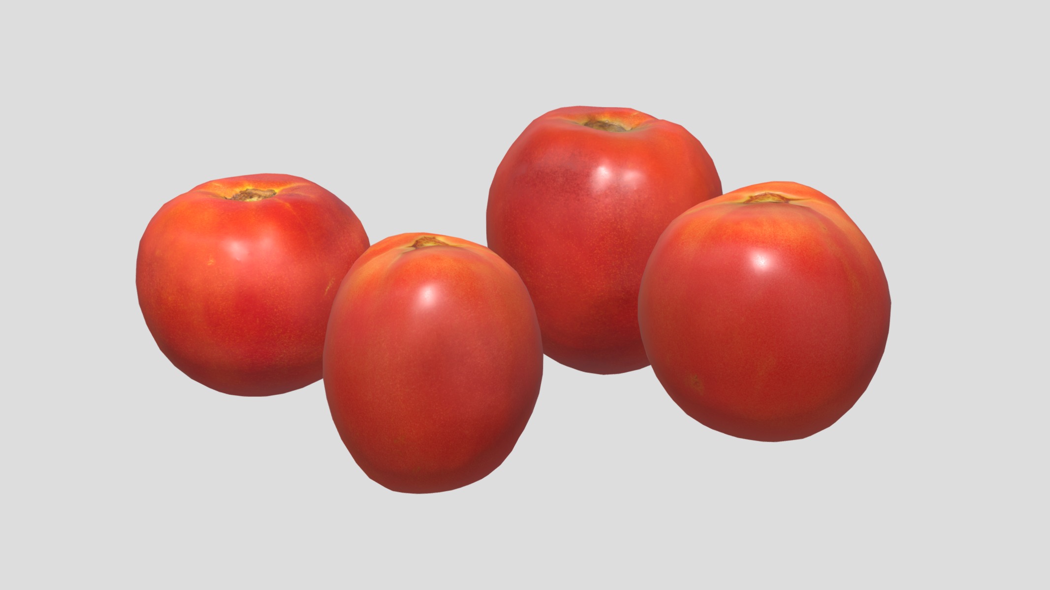 Tomato Low Poly 2 Low-poly 3D model_4