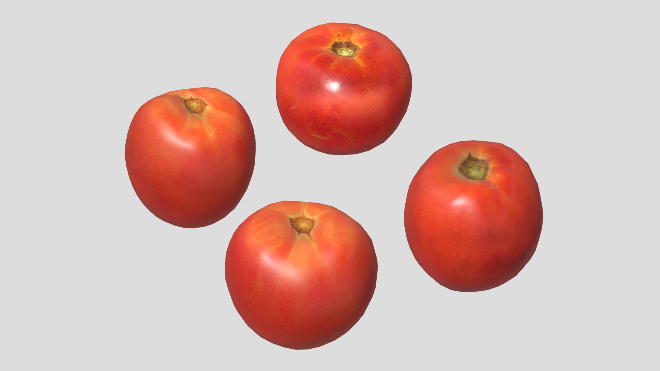 Tomato Low Poly 2 Low-poly 3D model_8