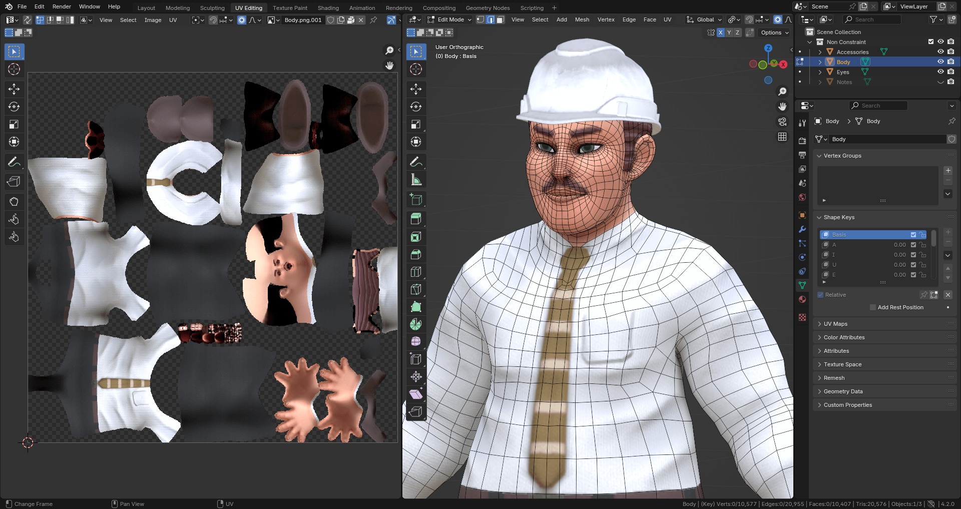Construction Jobs - Construction Inspector Low-poly 3D model_9