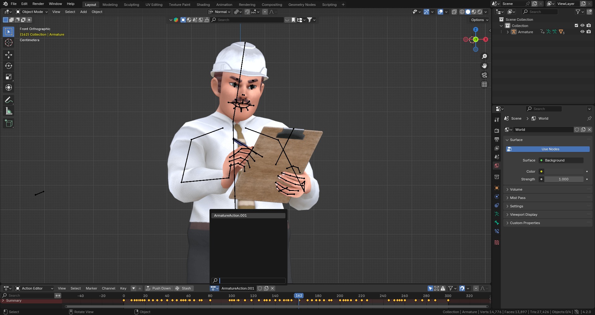 Construction Jobs - Construction Inspector Low-poly 3D model_3