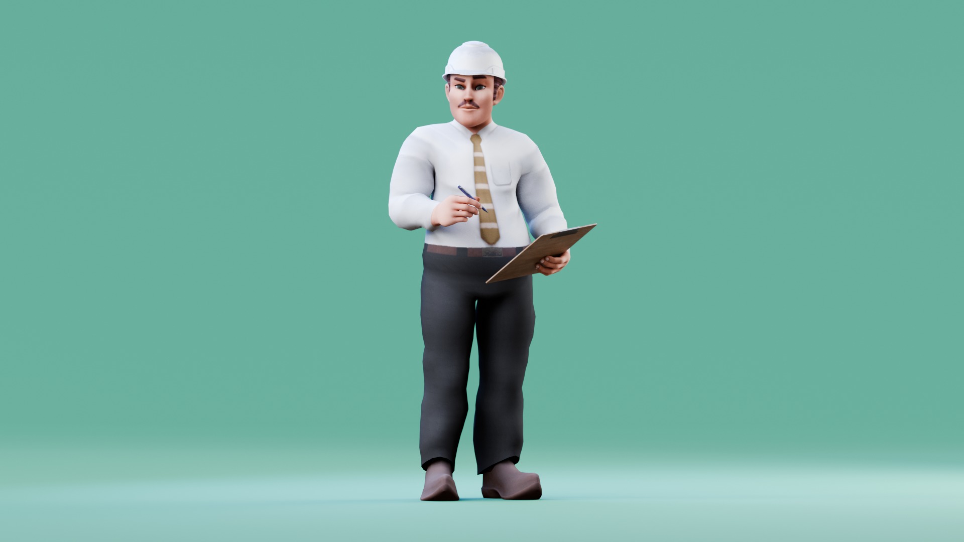 Construction Jobs - Construction Inspector Low-poly 3D model_2
